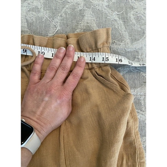 Blank NYC Paper bag Tan High Waist Shorts NWT Size Large - Picture 7 of 8